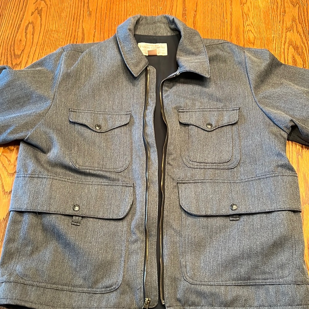 Filson wool grey bomber.  Like new.  No longer fits.  Unique Design